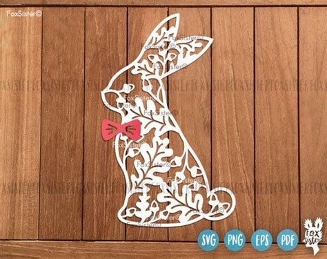 Lapin de Pâques Svg Lapin Svg Lapin de Chêne Svg de fichiers de