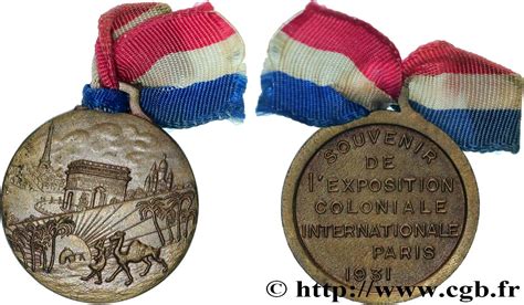 III REPUBLIC Médaille Souvenir de lexposition coloniale