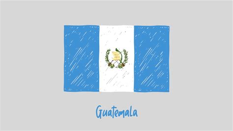 marcador de bandera nacional de país de guatemala o vector de ...