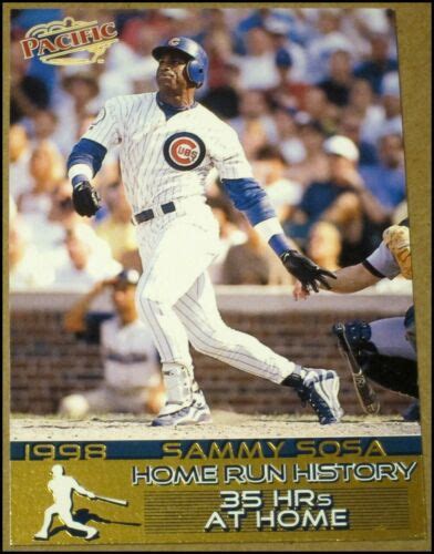 Pacific Home Run History Sammy Sosa Baseball Card Chicago Cubs