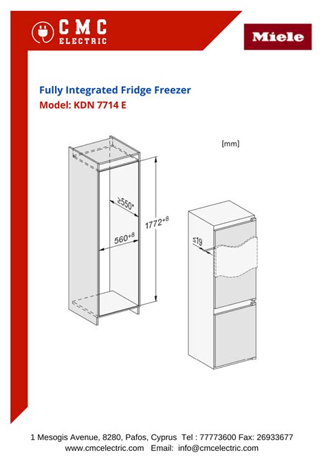 Miele Kdn E Fully Integrated Fridge Freezer Cmc Electric Buy