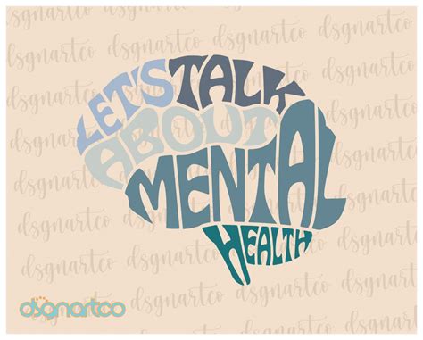 Lets Talk About Mental Health Svg Digital Download Autumn Png