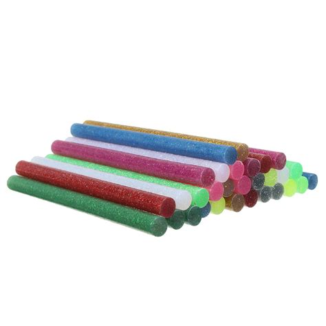 30pcs Multicolor Glitter Hot Melt Glue Sticks For Craft Handicraft Art