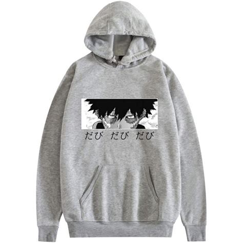 My Hero Academia Sweat Capuche Dabi Bakugou Katsuki Gris Cdiscount