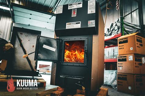 Kuuma Vapor Fire 100 Wood Furnace Inside Shop KUUMA