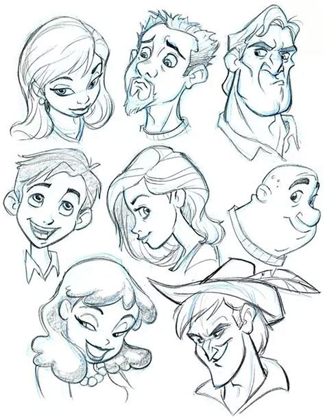 character heads #sketch #eskiz #dibujos #cartoon | Desenho expressões ...