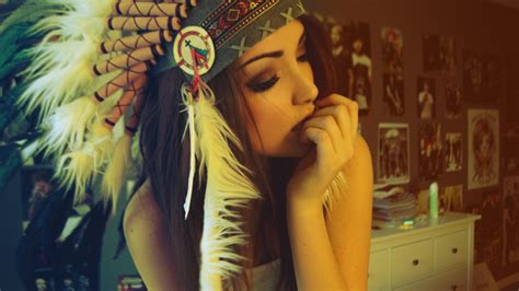 Wallpaper Brunette Women Headdress Anime Melanie Iglesias Summer