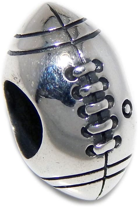 Amazon ICYROSE Solid 925 Sterling Silver Football Charm Bead