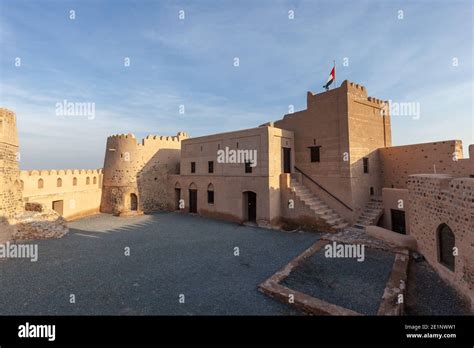 The inside of the historic Fujairah Fort, United Arab Emirates Stock ...