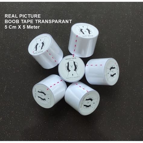 Jual Boob Bra Body Tape Transparan Bening Transparent Lift Pushup Tape 5 Cm X 5 Meter Shopee