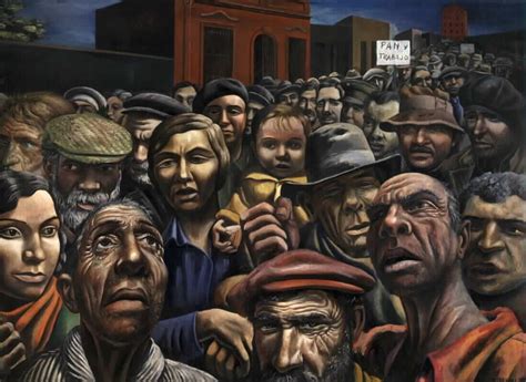 Manifestación Demonstration 1934 by Antonio Berni Oil on burlap