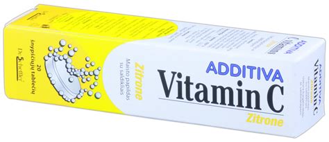 ADDITIVA Vitamin C Zitrone effervescent tablets 20 pcs Mēness aptieka