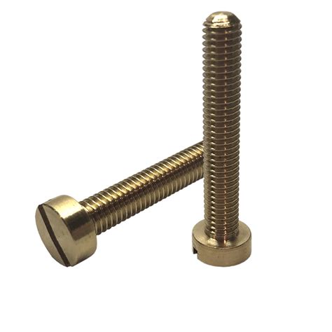 0BA X 1 1 2 Brass Slotted Cheese Head Screw Pck 10 EKP Supplies