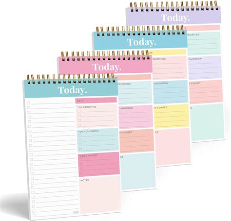 S O Daily Planner Notepad For Productivity Page Daily To Do