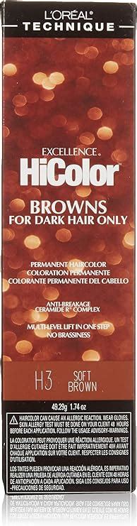 Loreal Excel Hicolor H03 Tube Soft Brown 1 74oz Amazon Co Uk Beauty