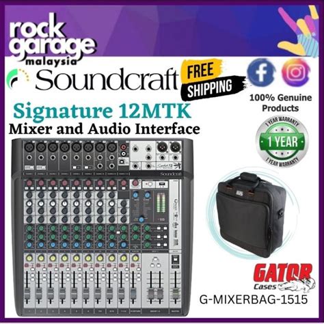 Soundcraft Signature Mtk Mixer And Audio Interface With Gator G