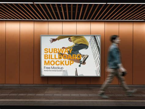 Free Subway Small Billboard Mockup PSD PsFiles