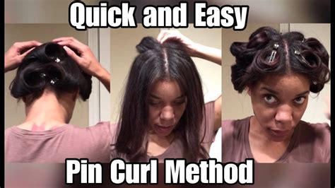 My Quick And Easy Pin Curl Method Youtube