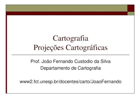 PDF Cartografia Projeções Cartográficas UNESP cilíndrica