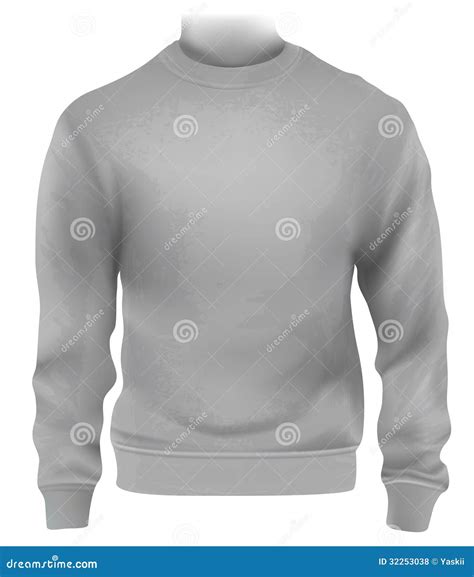 Man Sweatshirt Template Stock Vector Illustration Of Blank 32253038