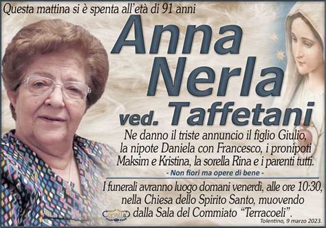 Nardi Anna Ved Taffetani Agenzia Funebre Pompe Funebri Impresa