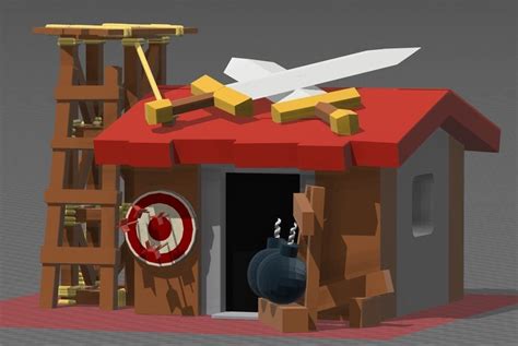 Clash Of Clans Barracks Level 1 12 3d Models 3d Model Obj