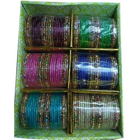 Multicolor Multicolored Glitter Glass Bangles At Rs Set In Chennai