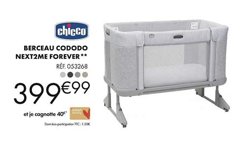 Promo Berceau Cododo Next 2me Forever Chicco Chez Aubert ICatalogue Fr