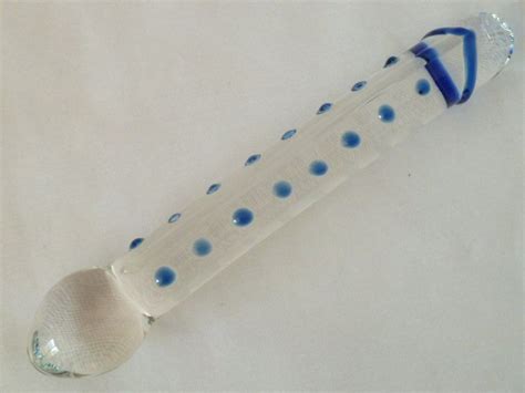 New Glass Massager Slightly Curved Dildo Anal Plug Engraved Love Arrow Beads G