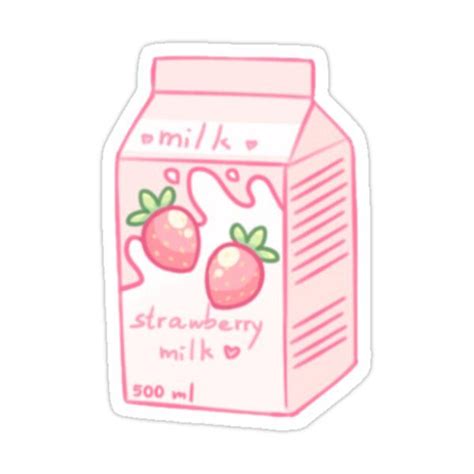 Anime Milk Sticker For Sale By Megancabral Milk Carton Strawberry