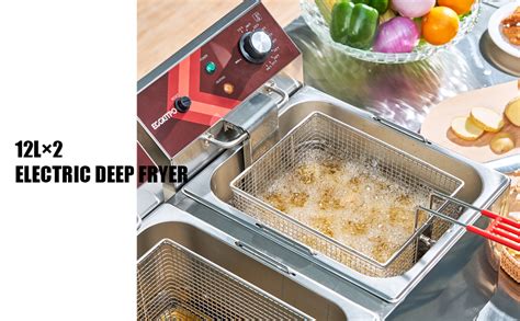 Mua Eggkitpo Deep Fryers Commercial Deep Fryer L X Large Dual Tank