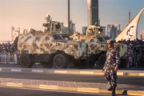 Perform Of Military And Civil Vehicles On Qatar National Day Parade