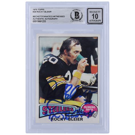 Rocky Bleier Autographs And Memorabilia Sports Football