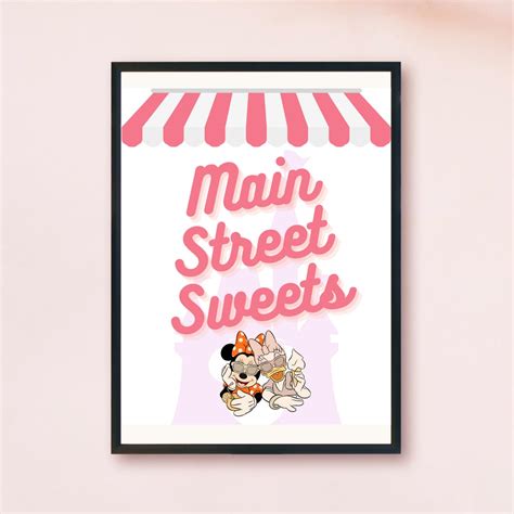 Main Street Sweets Sign Disney Inspired Art Disney - Etsy