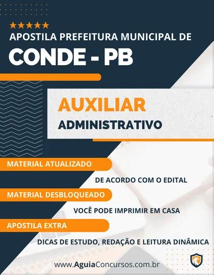 Apostila Auxiliar Administrativo Prefeitura De Conde Pb 2024