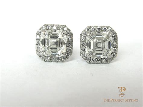 Diamond Stud Halo Earrings | The Perfect Setting, Inc