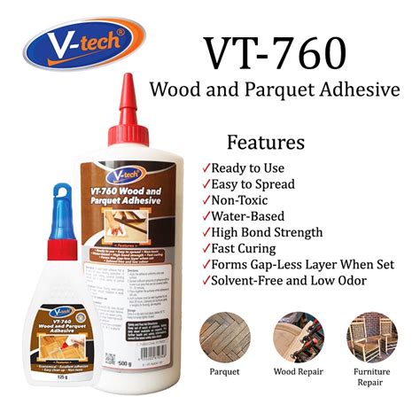 YY DiY V TECH VT 760 125g 500g Wood And Parquet Adhesive White Glue Gam