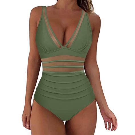 Ersazi Bikini Top On Clearance Fashion Women S Sleeveless Solid Bikini Set Swimsuit Push Up