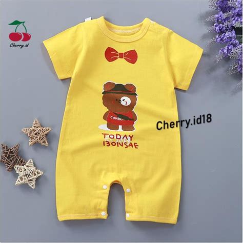 Jual Cherry Cod Jumper Kaos Bayi Romper Bayi Jumper Pendek Bayi