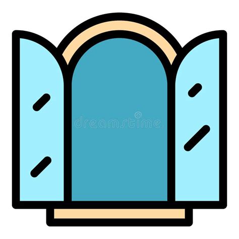 Vector De Contorno De Icono De La Ventana De Arco Abierto Ilustraci N