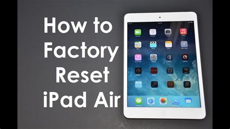 How To Factory Reset Master Wipe Ipad Iphone Ios9 Ios8 Ios7 Youtube