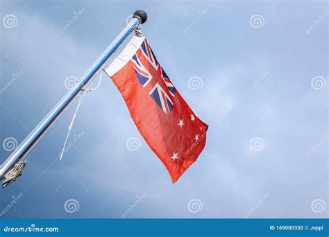 New Zealand Red Ensign, the Red Flag Used on Ships and Boats Stock ...