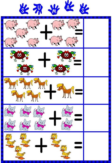 Sumas Y Restas Para Ninos De Kinder