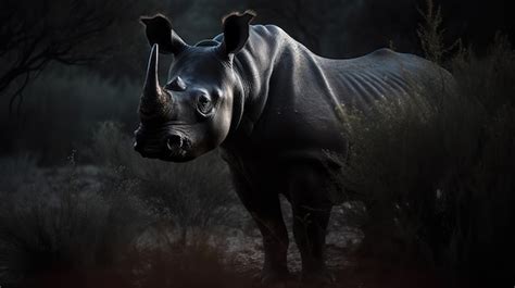 Premium AI Image | Last Sighting of the West African Black Rhino