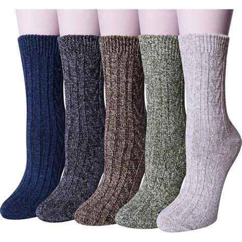 Chaussettes D Hiver Pour Femmes Chaudes Et Paisses En Tricot En Laine