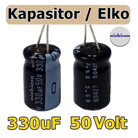 Jual Kapasitor Elco 330uF 50V 330 Mikro 50 Volt 330uF 50V Capacitor