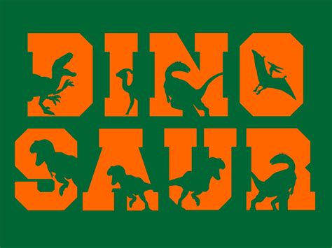 Dinosaur Silhouette Font SVG Dino Font otf Dinosaur letters | Etsy