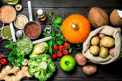 Alimentos Org Nicos Surtido Saludable De Verduras Y Frutas Con