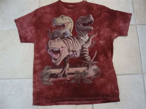 Tyrannosaurus Rex Dinosaurs Soft Tie Dye Mahogany Red Gem