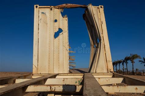 Old Abandoned Truck in the Desert. Beautiful Evening Stock Image ...